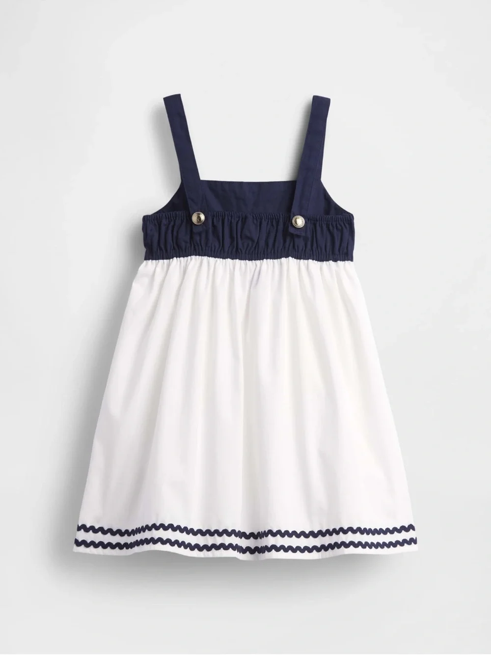 Baby Gap size 5 Navy and White Ruffle-Trim Sundress